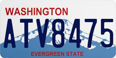 WA license plate ATV8475