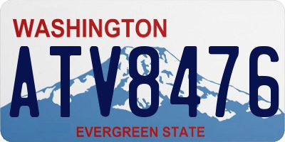 WA license plate ATV8476