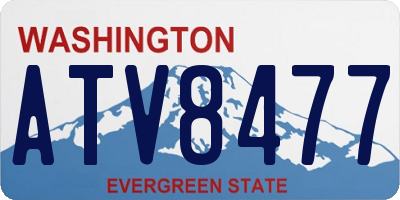 WA license plate ATV8477