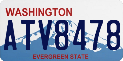 WA license plate ATV8478