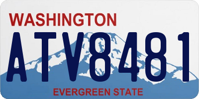 WA license plate ATV8481