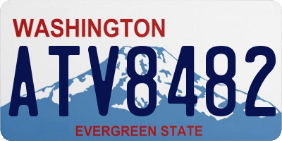 WA license plate ATV8482