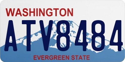 WA license plate ATV8484