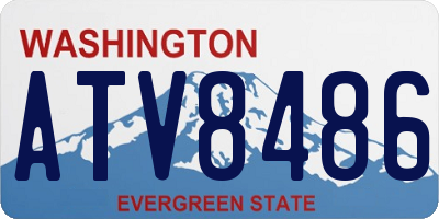 WA license plate ATV8486