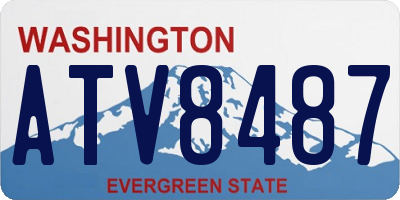 WA license plate ATV8487