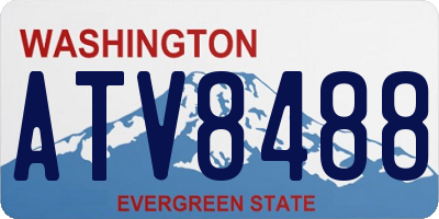WA license plate ATV8488