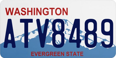 WA license plate ATV8489
