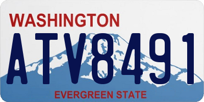 WA license plate ATV8491