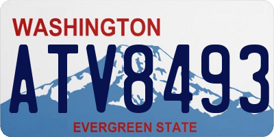 WA license plate ATV8493