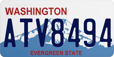 WA license plate ATV8494