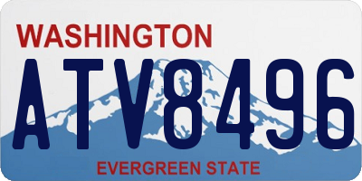 WA license plate ATV8496