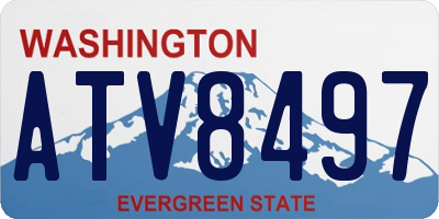 WA license plate ATV8497