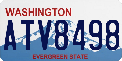 WA license plate ATV8498