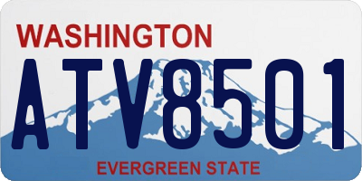 WA license plate ATV8501
