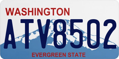 WA license plate ATV8502
