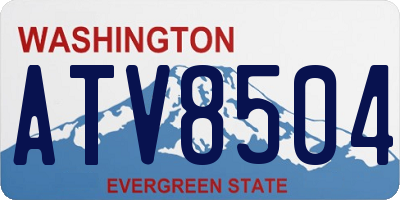 WA license plate ATV8504
