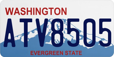 WA license plate ATV8505