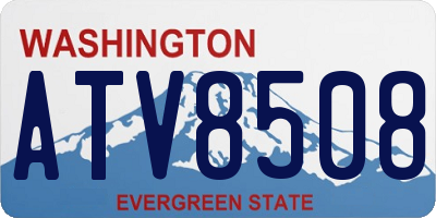 WA license plate ATV8508