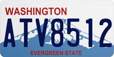 WA license plate ATV8512