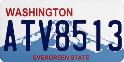 WA license plate ATV8513