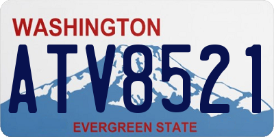 WA license plate ATV8521