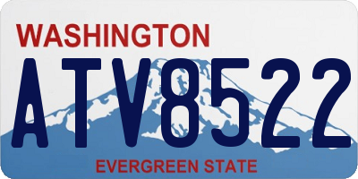 WA license plate ATV8522