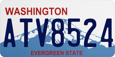 WA license plate ATV8524