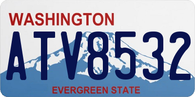 WA license plate ATV8532