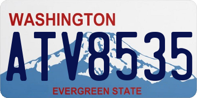 WA license plate ATV8535