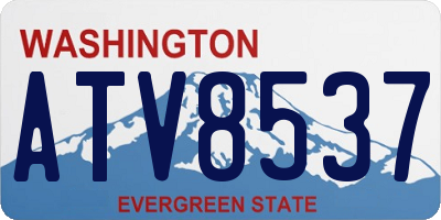 WA license plate ATV8537