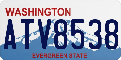 WA license plate ATV8538