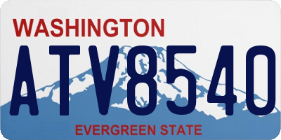 WA license plate ATV8540