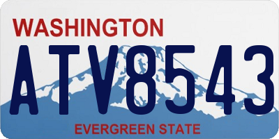WA license plate ATV8543
