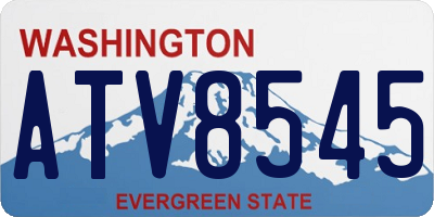 WA license plate ATV8545