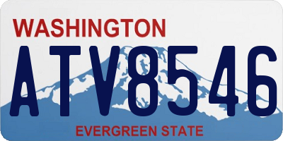 WA license plate ATV8546