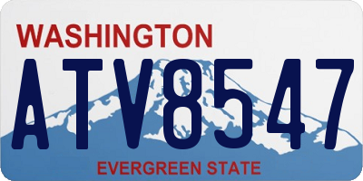 WA license plate ATV8547