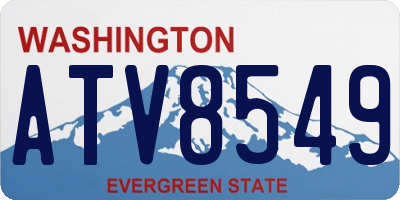 WA license plate ATV8549