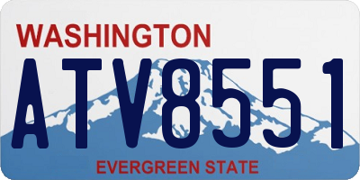 WA license plate ATV8551