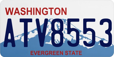 WA license plate ATV8553