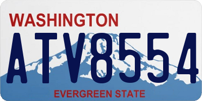 WA license plate ATV8554