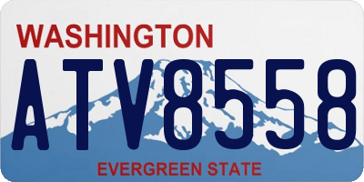 WA license plate ATV8558