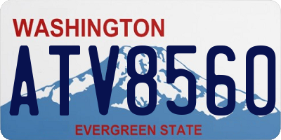 WA license plate ATV8560