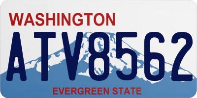WA license plate ATV8562
