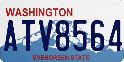 WA license plate ATV8564