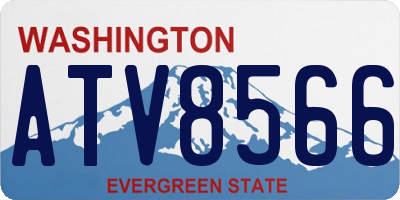WA license plate ATV8566