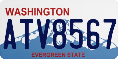 WA license plate ATV8567