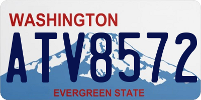 WA license plate ATV8572