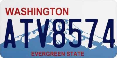 WA license plate ATV8574