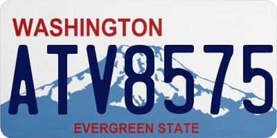 WA license plate ATV8575