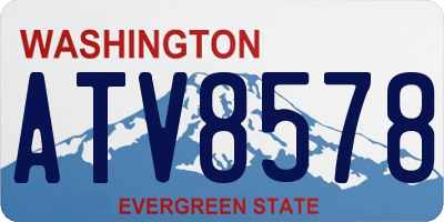 WA license plate ATV8578